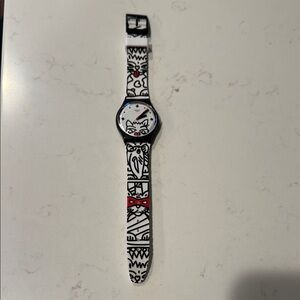Swatch Black and White Graphic Wristband